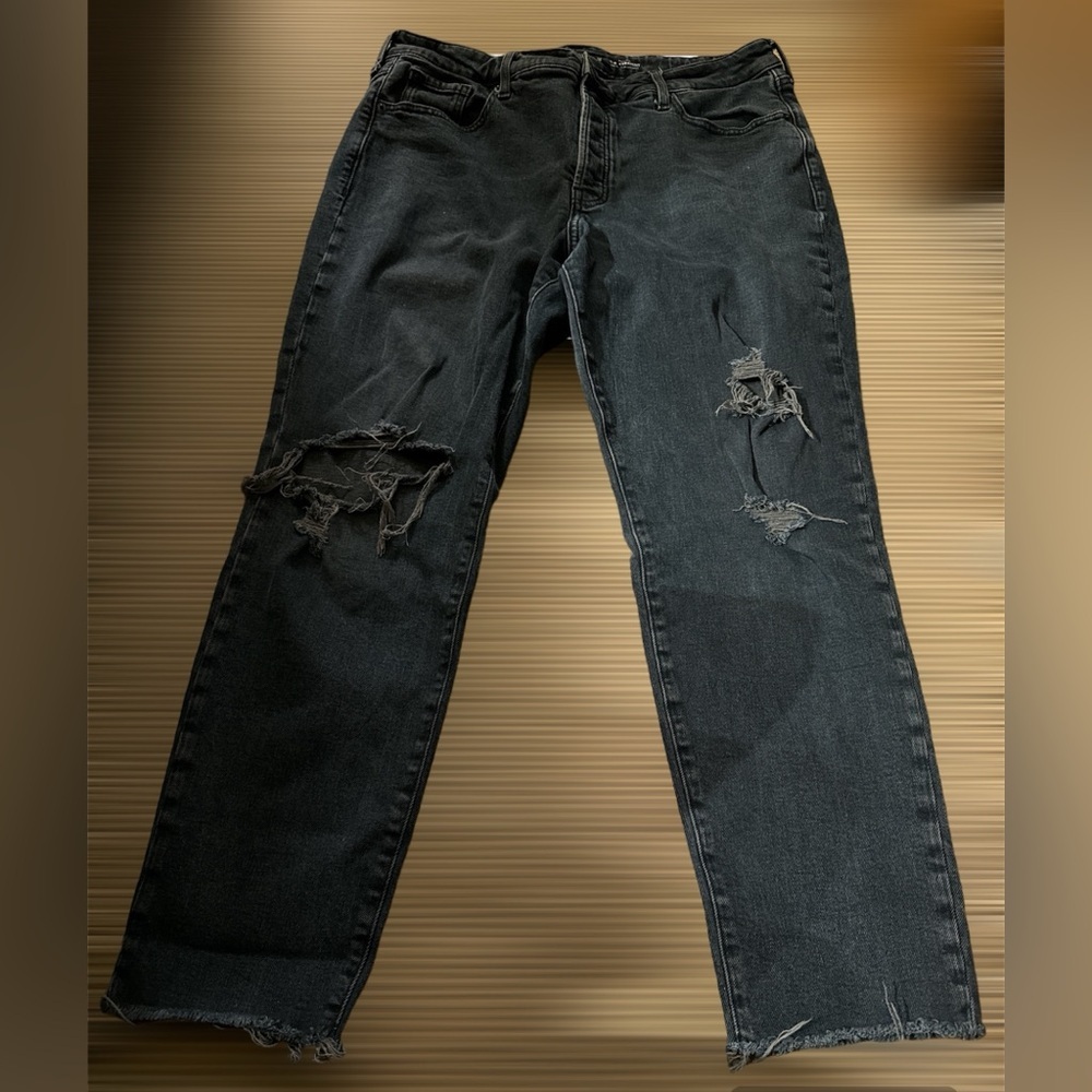 Old navy OG straight High Rise distressed jeans
